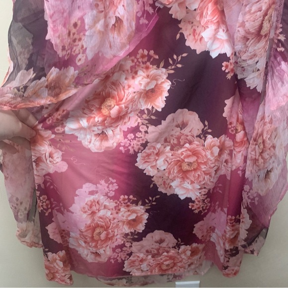 Johnny Was Carina Silk Dress Size XL Pink Floral NWT New - Picture 9 of 12